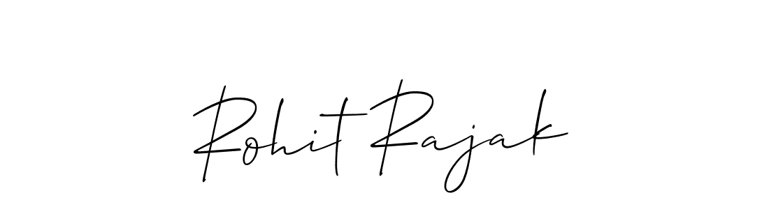 The best way (Allison_Script) to make a short signature is to pick only two or three words in your name. The name Rohit Rajak include a total of six letters. For converting this name. Rohit Rajak signature style 2 images and pictures png