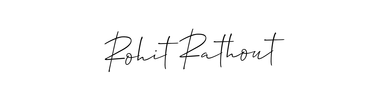 Also we have Rohit Rathout name is the best signature style. Create professional handwritten signature collection using Allison_Script autograph style. Rohit Rathout signature style 2 images and pictures png