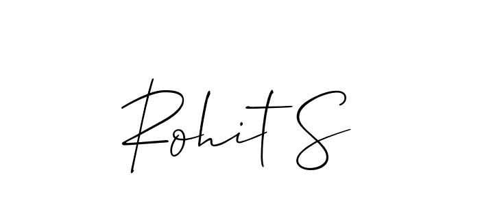 Make a beautiful signature design for name Rohit S. With this signature (Allison_Script) style, you can create a handwritten signature for free. Rohit S signature style 2 images and pictures png