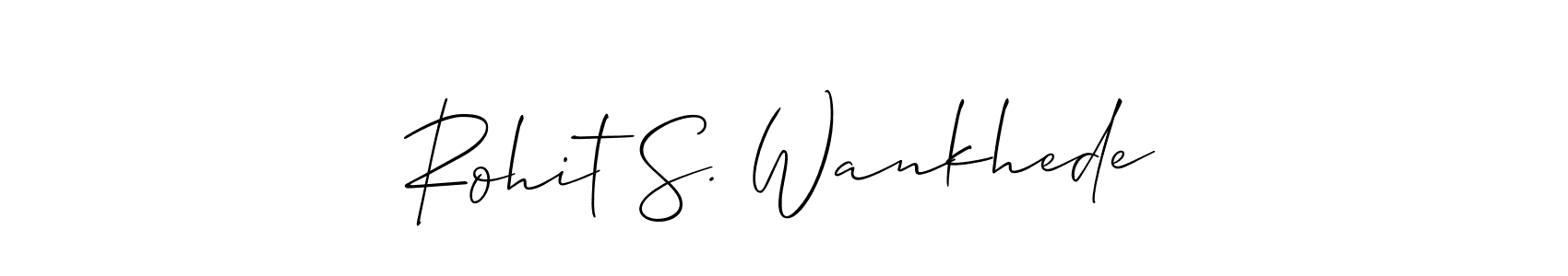 Check out images of Autograph of Rohit S. Wankhede name. Actor Rohit S. Wankhede Signature Style. Allison_Script is a professional sign style online. Rohit S. Wankhede signature style 2 images and pictures png