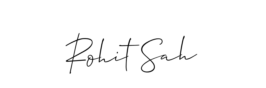 How to make Rohit Sah name signature. Use Allison_Script style for creating short signs online. This is the latest handwritten sign. Rohit Sah signature style 2 images and pictures png