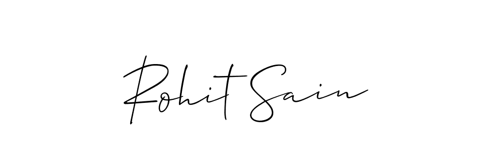 The best way (Allison_Script) to make a short signature is to pick only two or three words in your name. The name Rohit Sain include a total of six letters. For converting this name. Rohit Sain signature style 2 images and pictures png