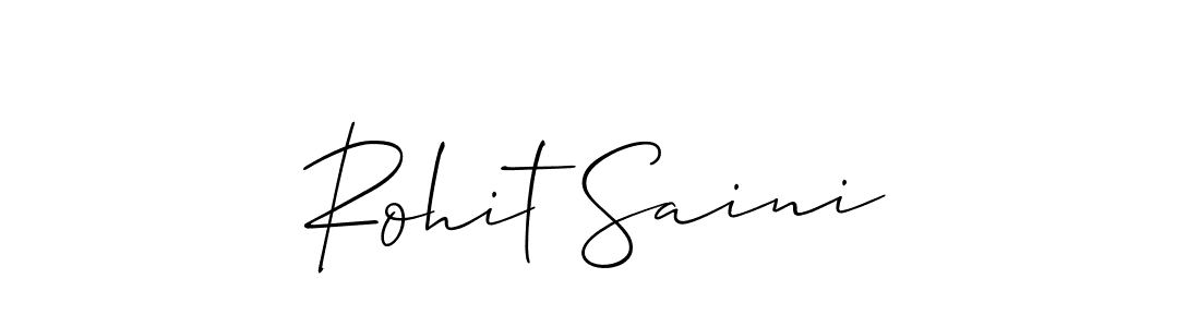 Rohit Saini stylish signature style. Best Handwritten Sign (Allison_Script) for my name. Handwritten Signature Collection Ideas for my name Rohit Saini. Rohit Saini signature style 2 images and pictures png