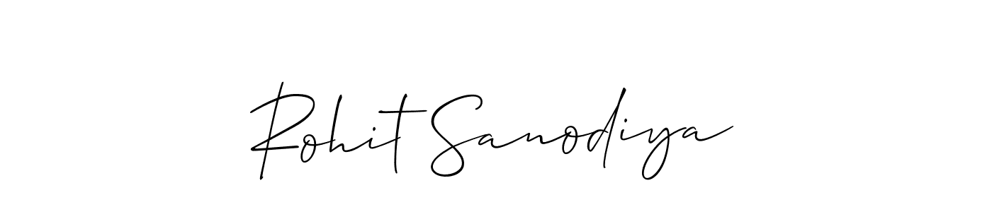 How to make Rohit Sanodiya signature? Allison_Script is a professional autograph style. Create handwritten signature for Rohit Sanodiya name. Rohit Sanodiya signature style 2 images and pictures png