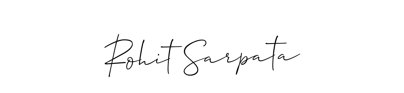 Create a beautiful signature design for name Rohit Sarpata. With this signature (Allison_Script) fonts, you can make a handwritten signature for free. Rohit Sarpata signature style 2 images and pictures png