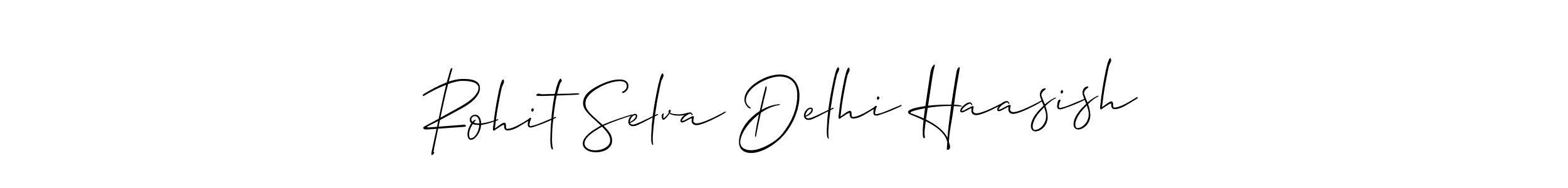 Check out images of Autograph of Rohit Selva Delhi Haasish name. Actor Rohit Selva Delhi Haasish Signature Style. Allison_Script is a professional sign style online. Rohit Selva Delhi Haasish signature style 2 images and pictures png