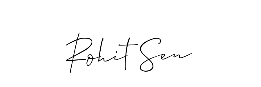 Make a beautiful signature design for name Rohit Sen. With this signature (Allison_Script) style, you can create a handwritten signature for free. Rohit Sen signature style 2 images and pictures png
