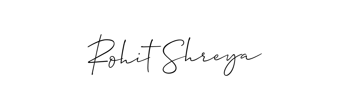 Allison_Script is a professional signature style that is perfect for those who want to add a touch of class to their signature. It is also a great choice for those who want to make their signature more unique. Get Rohit Shreya name to fancy signature for free. Rohit Shreya signature style 2 images and pictures png
