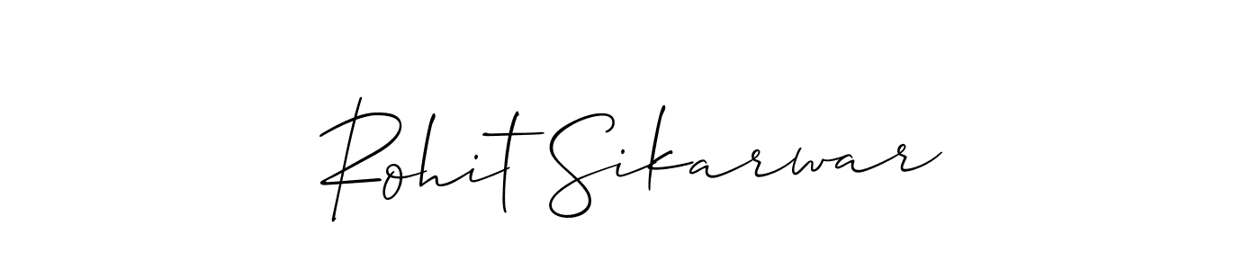 Rohit Sikarwar stylish signature style. Best Handwritten Sign (Allison_Script) for my name. Handwritten Signature Collection Ideas for my name Rohit Sikarwar. Rohit Sikarwar signature style 2 images and pictures png