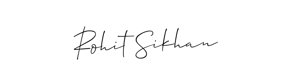Also You can easily find your signature by using the search form. We will create Rohit Sikhan name handwritten signature images for you free of cost using Allison_Script sign style. Rohit Sikhan signature style 2 images and pictures png