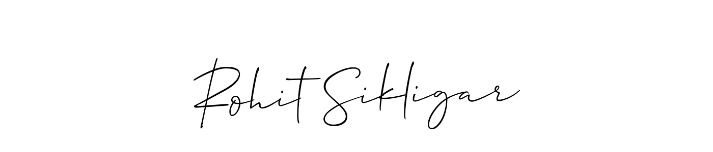 Also we have Rohit Sikligar name is the best signature style. Create professional handwritten signature collection using Allison_Script autograph style. Rohit Sikligar signature style 2 images and pictures png