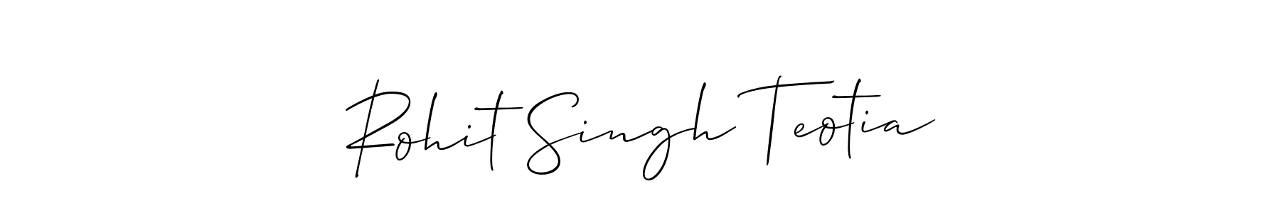 This is the best signature style for the Rohit Singh Teotia name. Also you like these signature font (Allison_Script). Mix name signature. Rohit Singh Teotia signature style 2 images and pictures png