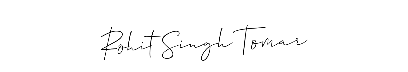 if you are searching for the best signature style for your name Rohit Singh Tomar. so please give up your signature search. here we have designed multiple signature styles  using Allison_Script. Rohit Singh Tomar signature style 2 images and pictures png