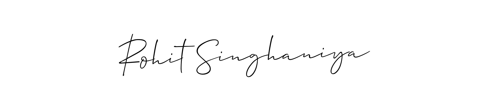 It looks lik you need a new signature style for name Rohit Singhaniya. Design unique handwritten (Allison_Script) signature with our free signature maker in just a few clicks. Rohit Singhaniya signature style 2 images and pictures png