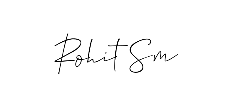 Rohit Sm stylish signature style. Best Handwritten Sign (Allison_Script) for my name. Handwritten Signature Collection Ideas for my name Rohit Sm. Rohit Sm signature style 2 images and pictures png