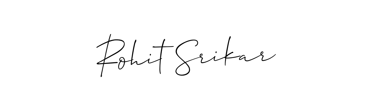Rohit Srikar stylish signature style. Best Handwritten Sign (Allison_Script) for my name. Handwritten Signature Collection Ideas for my name Rohit Srikar. Rohit Srikar signature style 2 images and pictures png