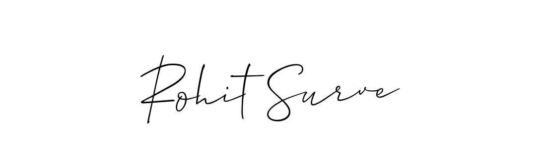 Allison_Script is a professional signature style that is perfect for those who want to add a touch of class to their signature. It is also a great choice for those who want to make their signature more unique. Get Rohit Surve name to fancy signature for free. Rohit Surve signature style 2 images and pictures png