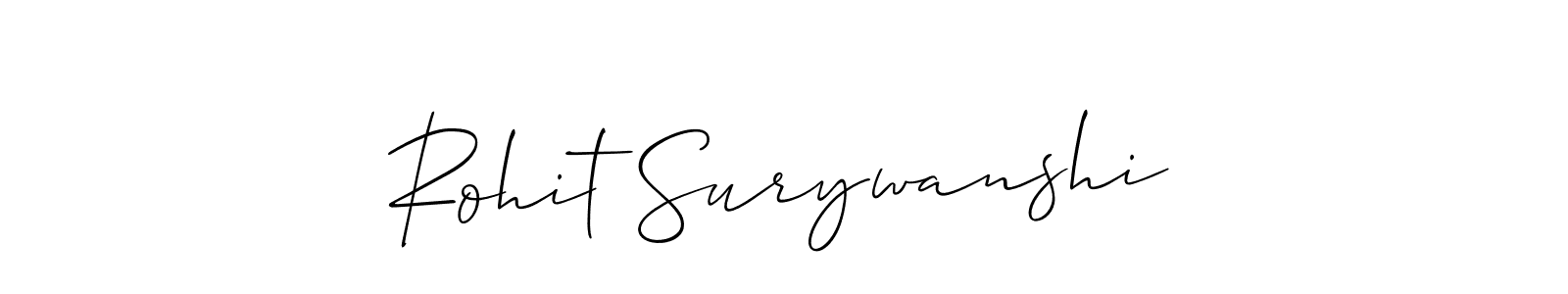 Also we have Rohit Surywanshi name is the best signature style. Create professional handwritten signature collection using Allison_Script autograph style. Rohit Surywanshi signature style 2 images and pictures png