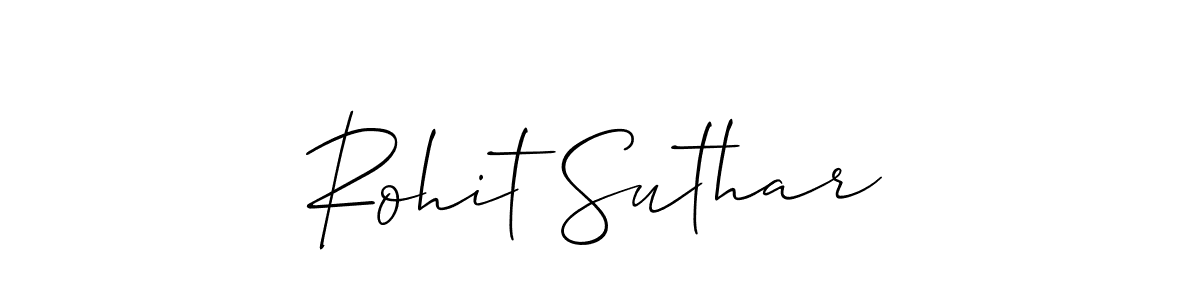 Make a short Rohit Suthar signature style. Manage your documents anywhere anytime using Allison_Script. Create and add eSignatures, submit forms, share and send files easily. Rohit Suthar signature style 2 images and pictures png