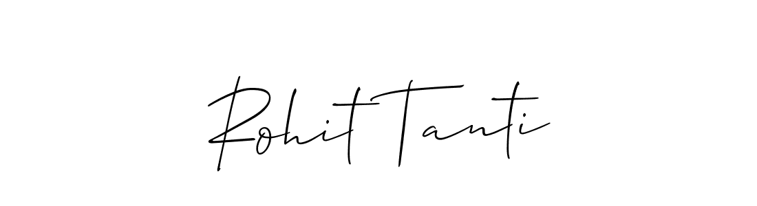 How to make Rohit Tanti name signature. Use Allison_Script style for creating short signs online. This is the latest handwritten sign. Rohit Tanti signature style 2 images and pictures png