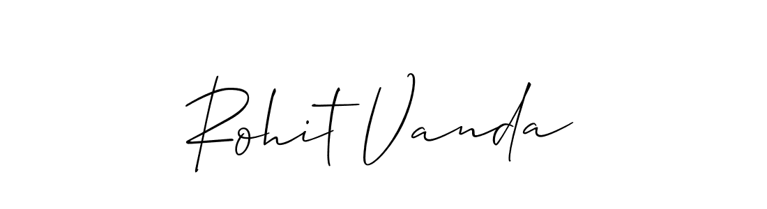 Design your own signature with our free online signature maker. With this signature software, you can create a handwritten (Allison_Script) signature for name Rohit Vanda. Rohit Vanda signature style 2 images and pictures png