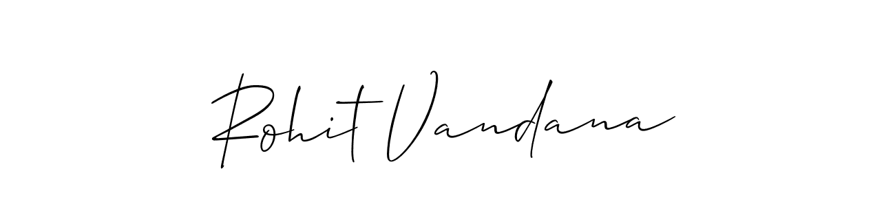 How to make Rohit Vandana signature? Allison_Script is a professional autograph style. Create handwritten signature for Rohit Vandana name. Rohit Vandana signature style 2 images and pictures png