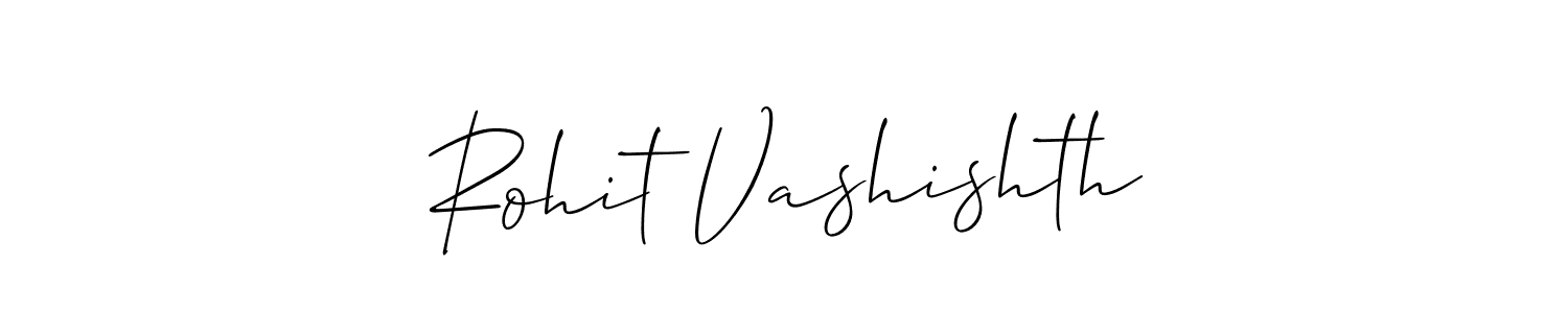 How to make Rohit Vashishth name signature. Use Allison_Script style for creating short signs online. This is the latest handwritten sign. Rohit Vashishth signature style 2 images and pictures png