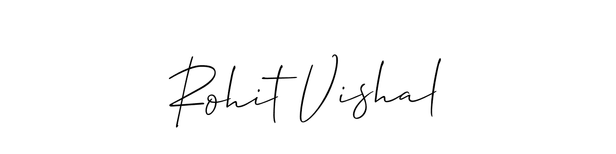 Create a beautiful signature design for name Rohit Vishal. With this signature (Allison_Script) fonts, you can make a handwritten signature for free. Rohit Vishal signature style 2 images and pictures png