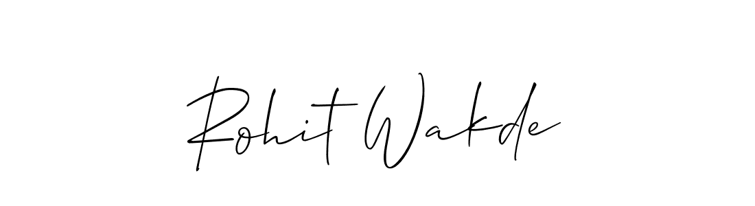 You should practise on your own different ways (Allison_Script) to write your name (Rohit Wakde) in signature. don't let someone else do it for you. Rohit Wakde signature style 2 images and pictures png