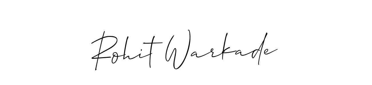 How to make Rohit Warkade name signature. Use Allison_Script style for creating short signs online. This is the latest handwritten sign. Rohit Warkade signature style 2 images and pictures png