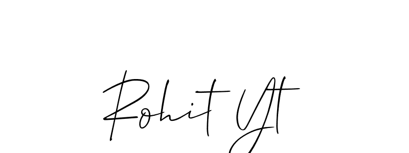 Make a beautiful signature design for name Rohit Yt. With this signature (Allison_Script) style, you can create a handwritten signature for free. Rohit Yt signature style 2 images and pictures png