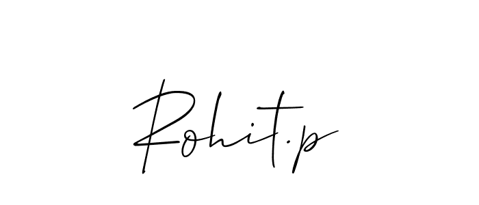 How to make Rohit.p signature? Allison_Script is a professional autograph style. Create handwritten signature for Rohit.p name. Rohit.p signature style 2 images and pictures png