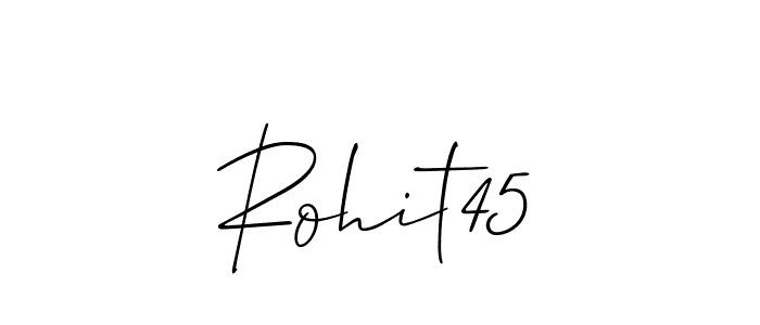 How to Draw Rohit45 signature style? Allison_Script is a latest design signature styles for name Rohit45. Rohit45 signature style 2 images and pictures png