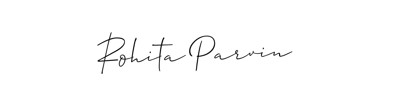 Create a beautiful signature design for name Rohita Parvin. With this signature (Allison_Script) fonts, you can make a handwritten signature for free. Rohita Parvin signature style 2 images and pictures png