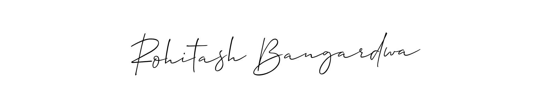 How to make Rohitash Bangardwa signature? Allison_Script is a professional autograph style. Create handwritten signature for Rohitash Bangardwa name. Rohitash Bangardwa signature style 2 images and pictures png