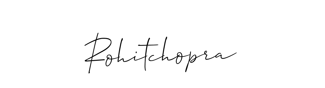 The best way (Allison_Script) to make a short signature is to pick only two or three words in your name. The name Rohitchopra include a total of six letters. For converting this name. Rohitchopra signature style 2 images and pictures png