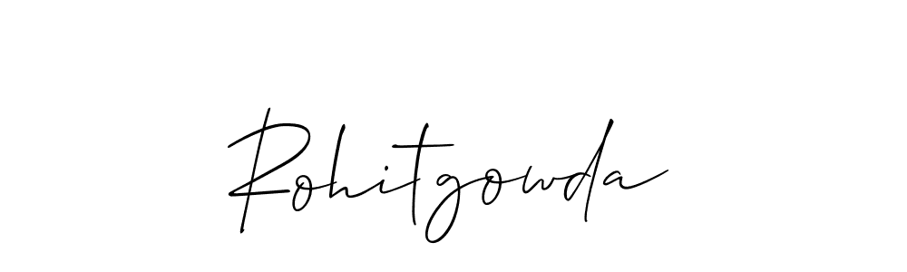 Make a short Rohitgowda signature style. Manage your documents anywhere anytime using Allison_Script. Create and add eSignatures, submit forms, share and send files easily. Rohitgowda signature style 2 images and pictures png