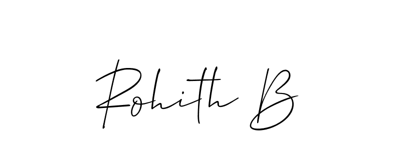 How to make Rohith B signature? Allison_Script is a professional autograph style. Create handwritten signature for Rohith B name. Rohith B signature style 2 images and pictures png