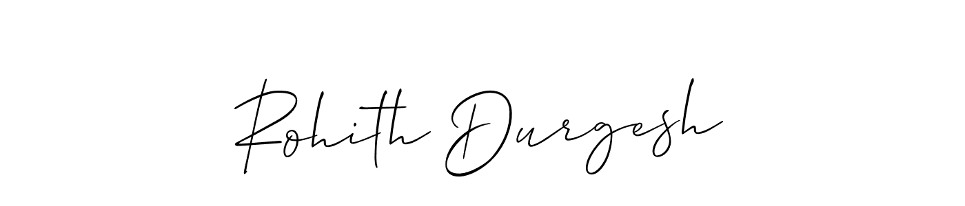 How to make Rohith Durgesh name signature. Use Allison_Script style for creating short signs online. This is the latest handwritten sign. Rohith Durgesh signature style 2 images and pictures png
