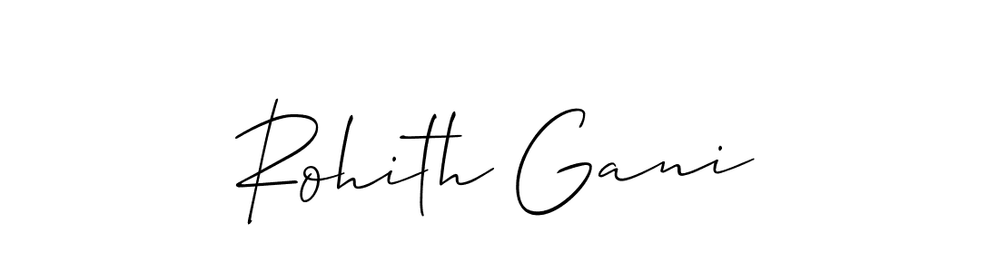 Create a beautiful signature design for name Rohith Gani. With this signature (Allison_Script) fonts, you can make a handwritten signature for free. Rohith Gani signature style 2 images and pictures png