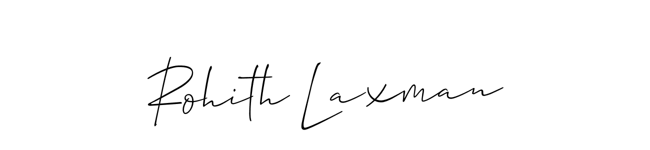 How to make Rohith Laxman signature? Allison_Script is a professional autograph style. Create handwritten signature for Rohith Laxman name. Rohith Laxman signature style 2 images and pictures png