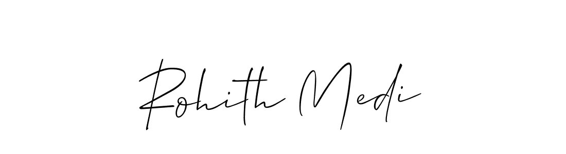 Use a signature maker to create a handwritten signature online. With this signature software, you can design (Allison_Script) your own signature for name Rohith Medi. Rohith Medi signature style 2 images and pictures png