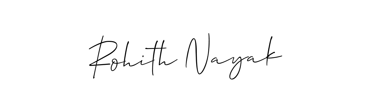 Create a beautiful signature design for name Rohith Nayak. With this signature (Allison_Script) fonts, you can make a handwritten signature for free. Rohith Nayak signature style 2 images and pictures png