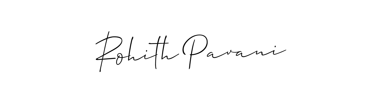 Also we have Rohith Pavani name is the best signature style. Create professional handwritten signature collection using Allison_Script autograph style. Rohith Pavani signature style 2 images and pictures png