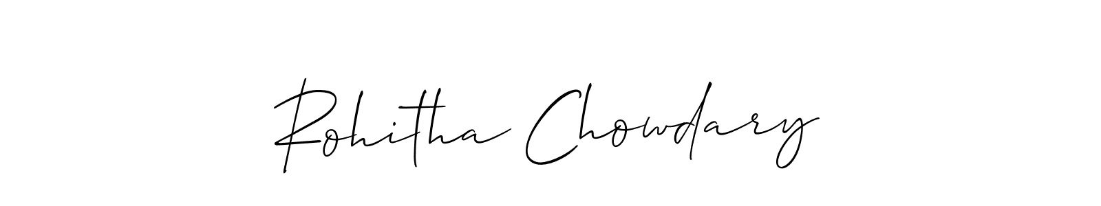 Design your own signature with our free online signature maker. With this signature software, you can create a handwritten (Allison_Script) signature for name Rohitha Chowdary. Rohitha Chowdary signature style 2 images and pictures png