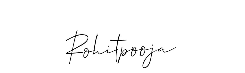 How to make Rohitpooja signature? Allison_Script is a professional autograph style. Create handwritten signature for Rohitpooja name. Rohitpooja signature style 2 images and pictures png