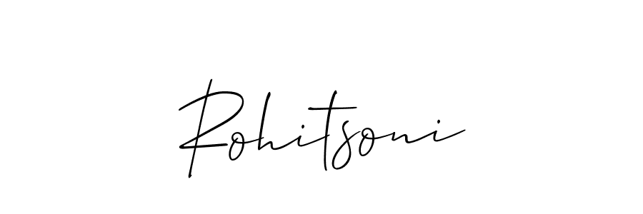 Also You can easily find your signature by using the search form. We will create Rohitsoni name handwritten signature images for you free of cost using Allison_Script sign style. Rohitsoni signature style 2 images and pictures png
