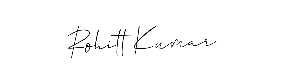 It looks lik you need a new signature style for name Rohitt Kumar. Design unique handwritten (Allison_Script) signature with our free signature maker in just a few clicks. Rohitt Kumar signature style 2 images and pictures png