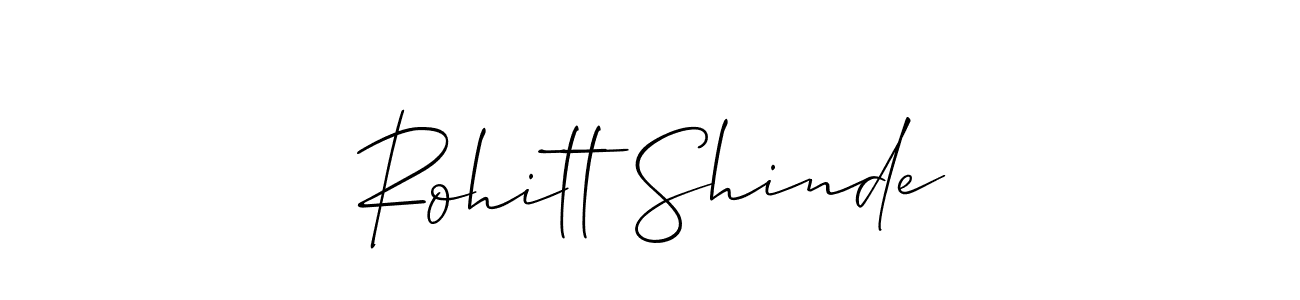 This is the best signature style for the Rohitt Shinde name. Also you like these signature font (Allison_Script). Mix name signature. Rohitt Shinde signature style 2 images and pictures png