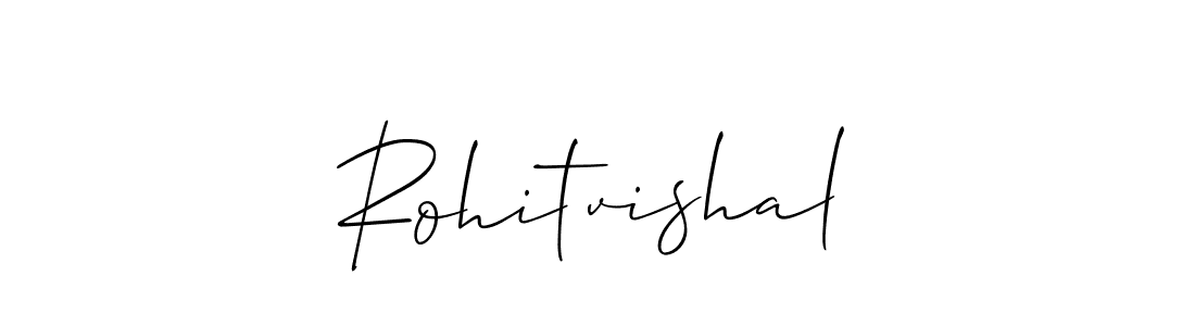 You should practise on your own different ways (Allison_Script) to write your name (Rohitvishal) in signature. don't let someone else do it for you. Rohitvishal signature style 2 images and pictures png